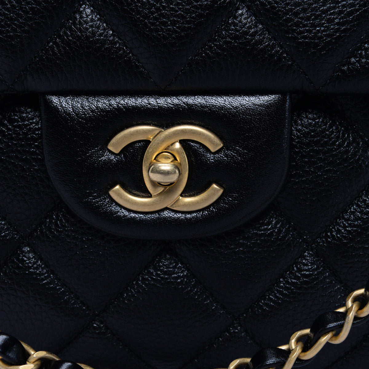 Chanel Black Quilted Caviar Small XXL Travel Flap Bag