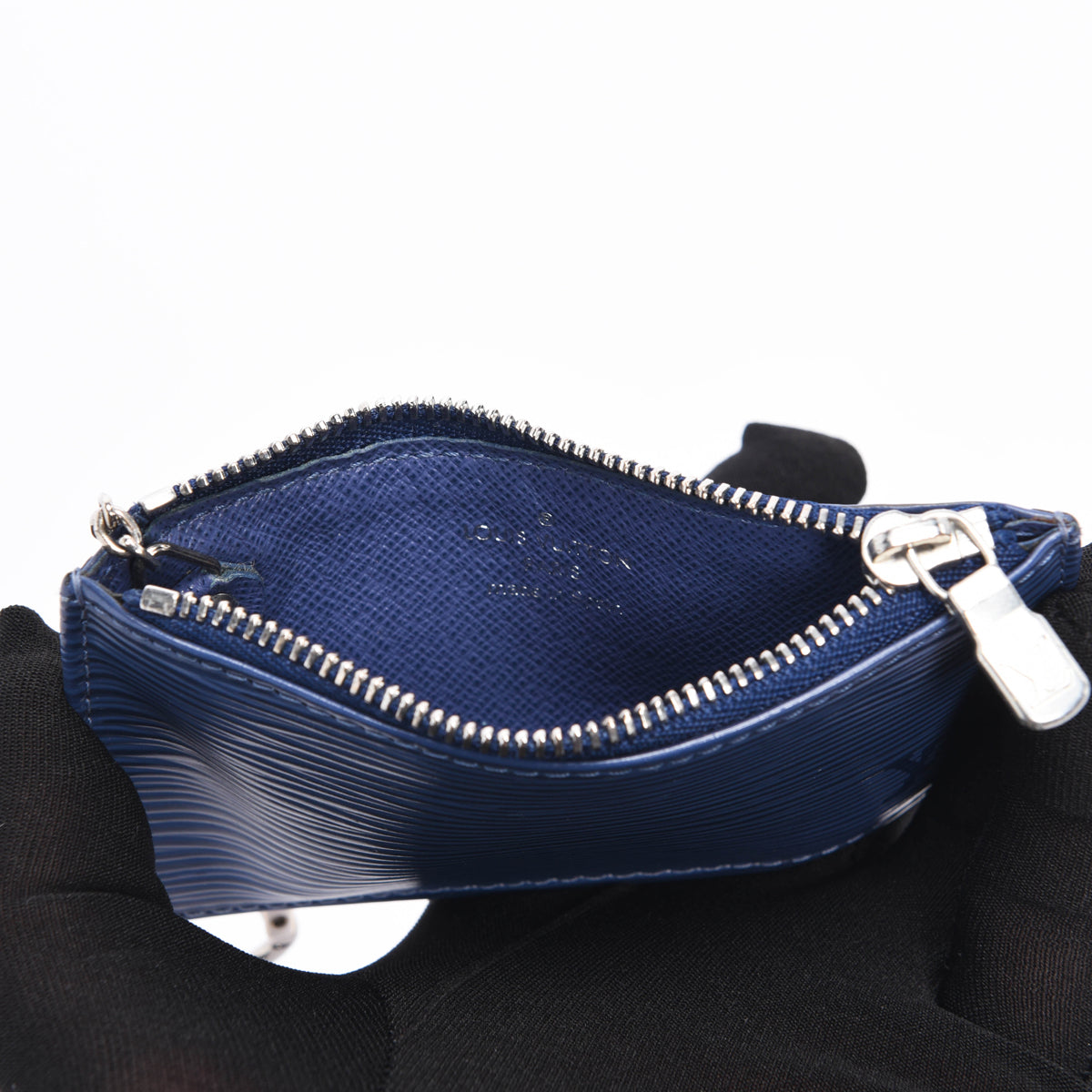 Louis Vuitton Myrtille Blue Epi Leather Pochette Clefs