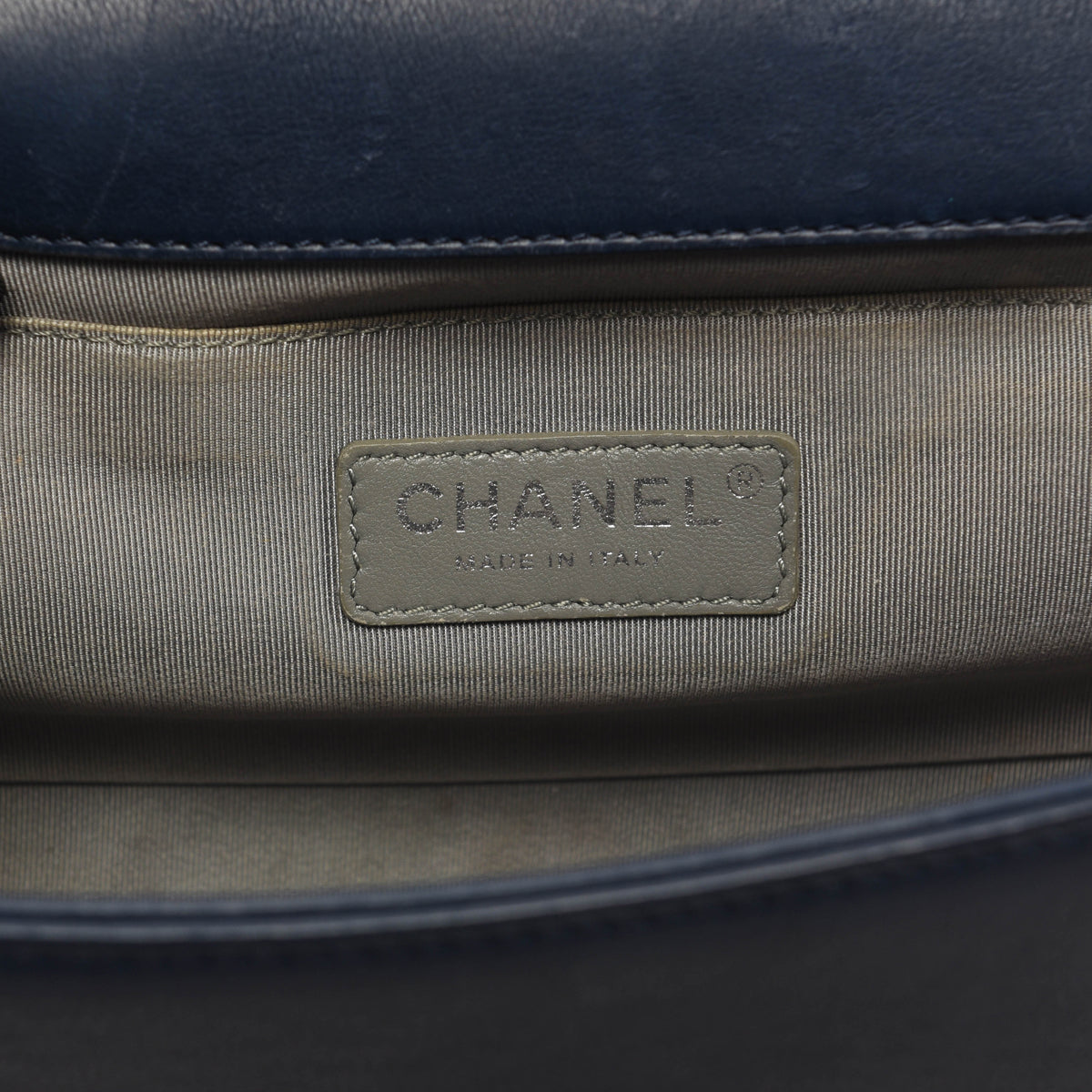 Chanel Navy Calfskin Ultra Stitch Old Medium Boy Bag