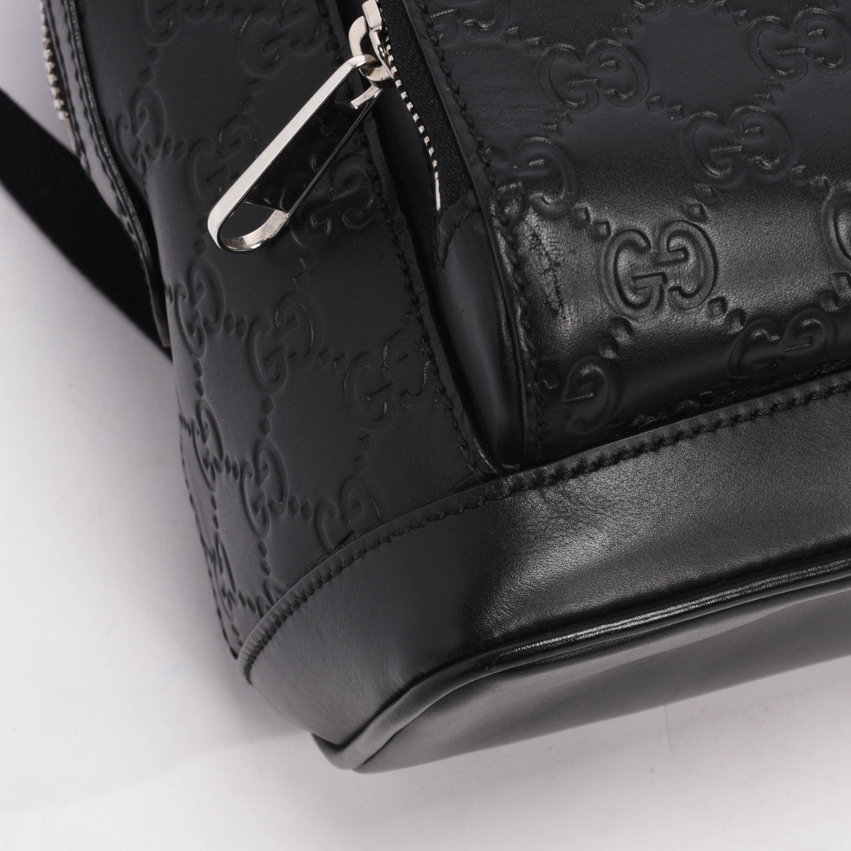 Gucci Black Guccissima Small Signature Day Backpack