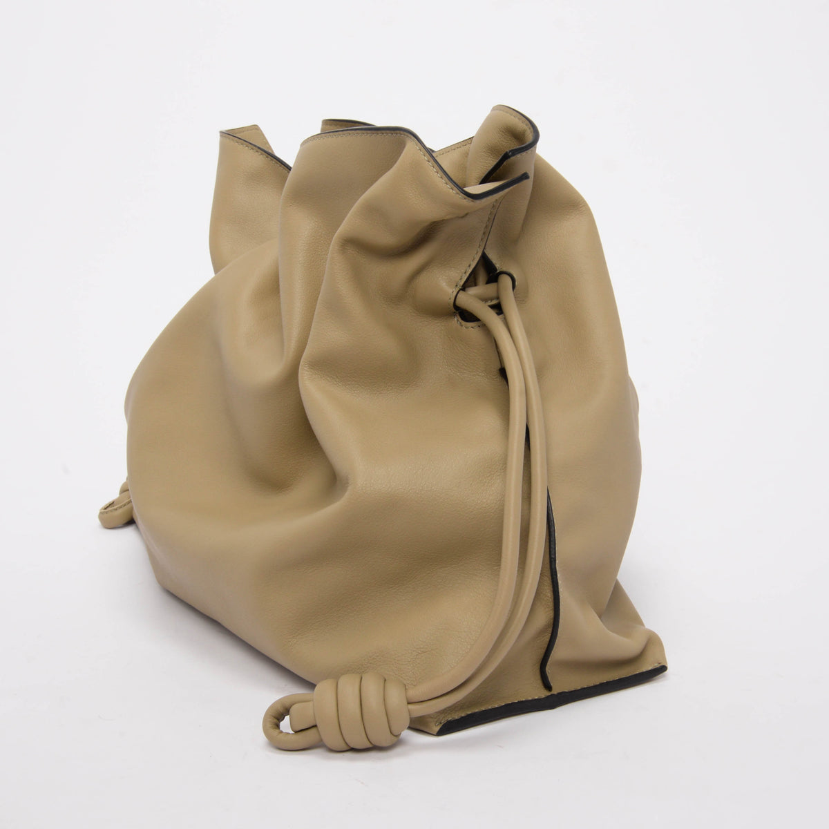 Loewe Clay Green Nappa Calfskin Large Flamenco Clutch