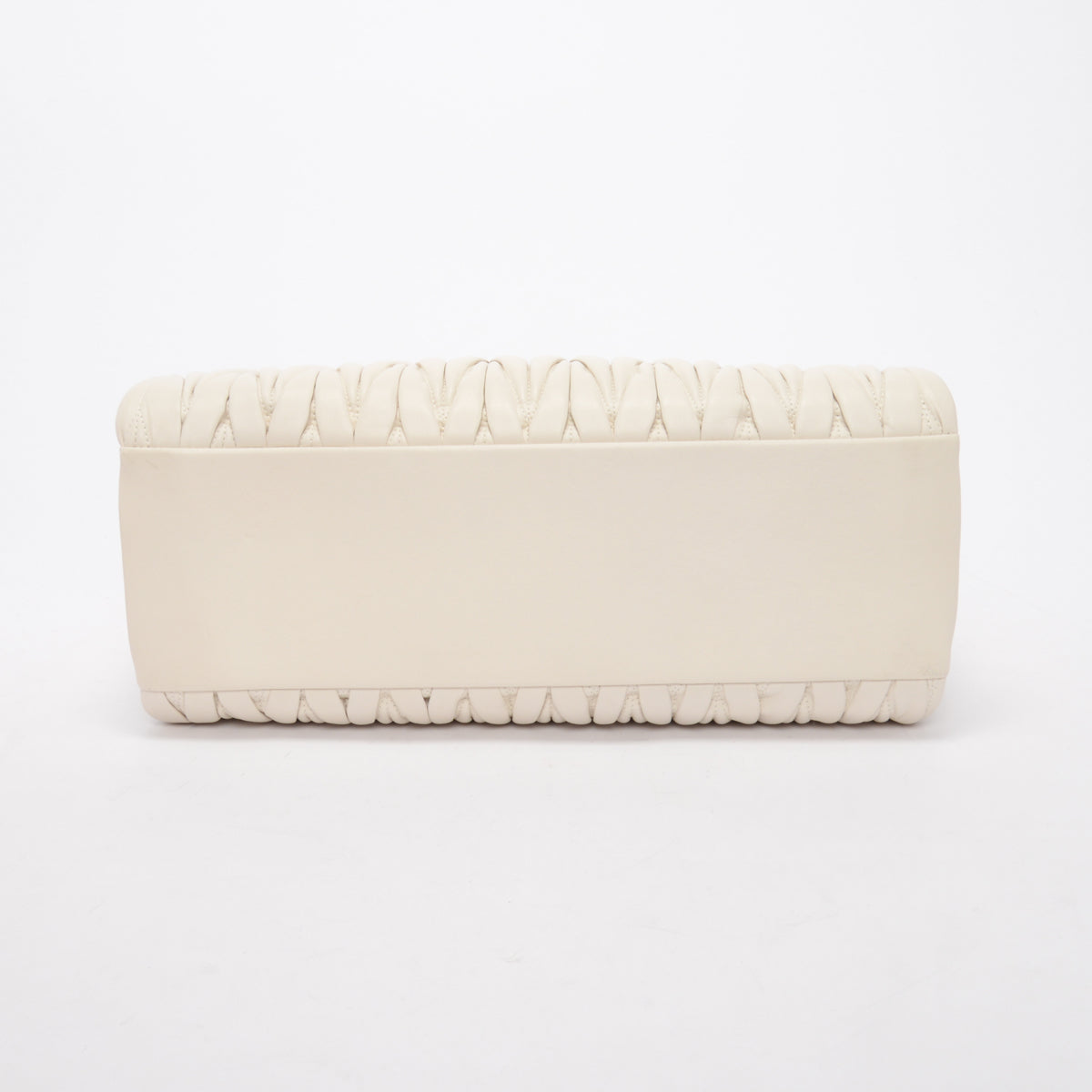 Miu Miu White Matelasse Small Tote