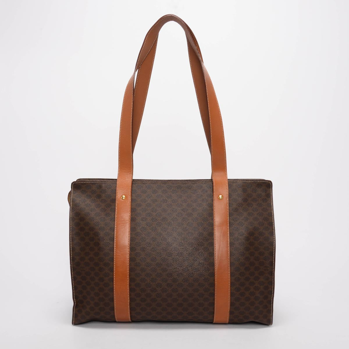 Celine Brown Macadam Canvas Large Tote