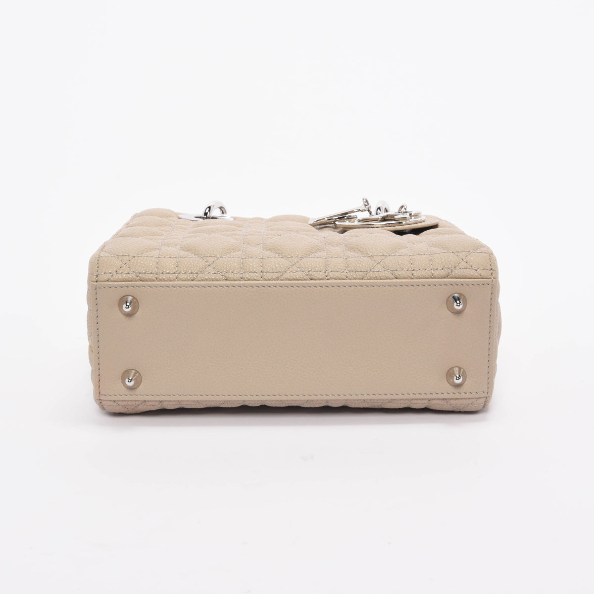 Dior Sand Cannage Grained Calfskin Small Lady Dior