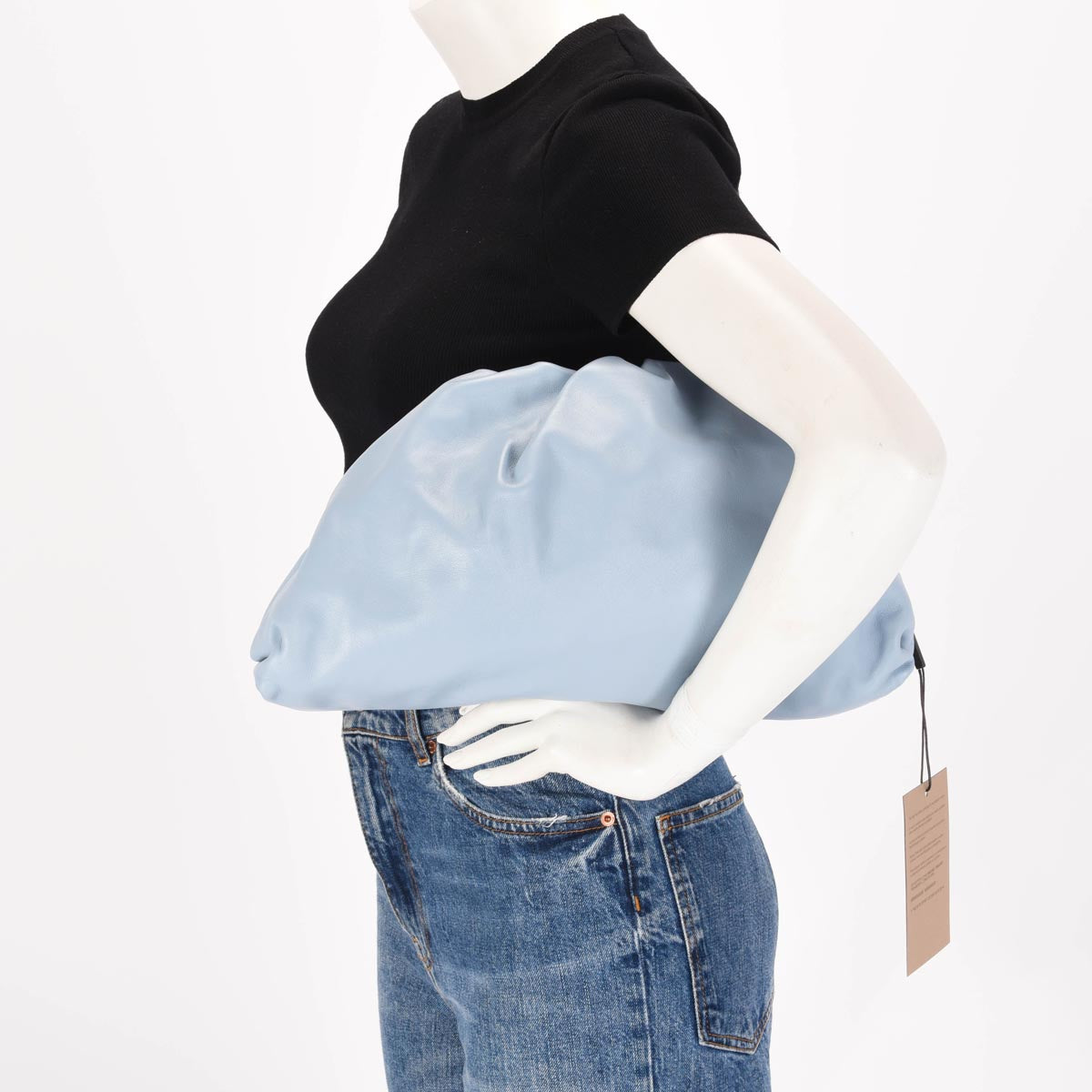 Bottega Veneta Ice Blue Lambskin The Pouch Clutch