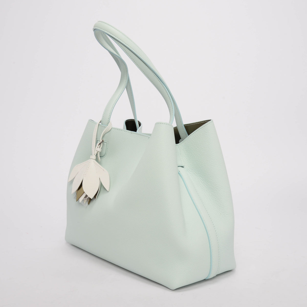 Dior Mint Green Grained Calfskin Bucket Tote