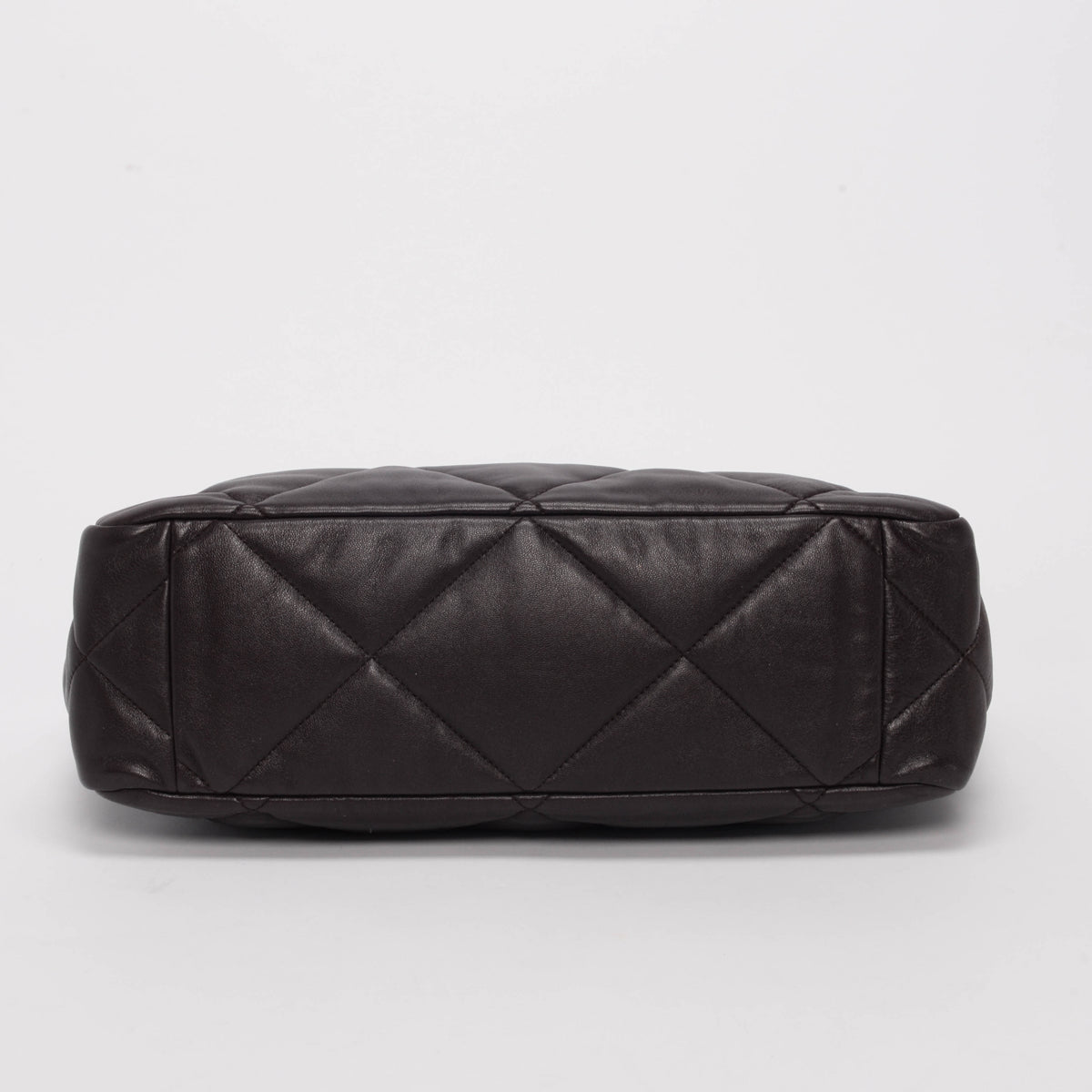 Chanel Aubergine Quilted Lambskin 19 East West Shopping Tote