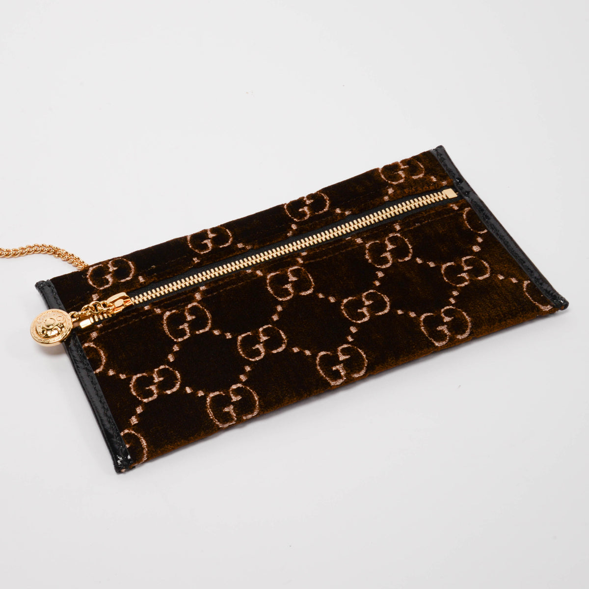 Gucci Brown GG Velvet Large Linea Rajah Tote