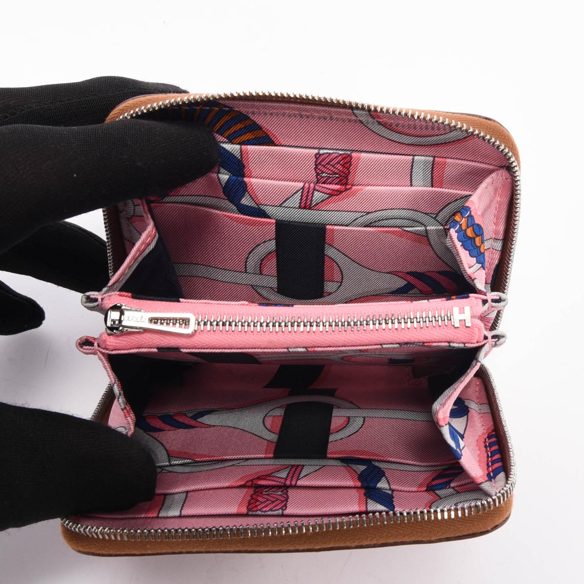 Hermes Gold Epsom Silk'In Compact Wallet