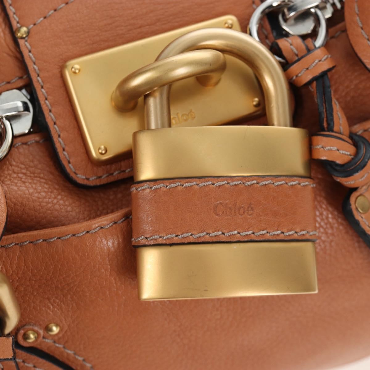 Chloe Cognac Leather Medium Paddington Bag