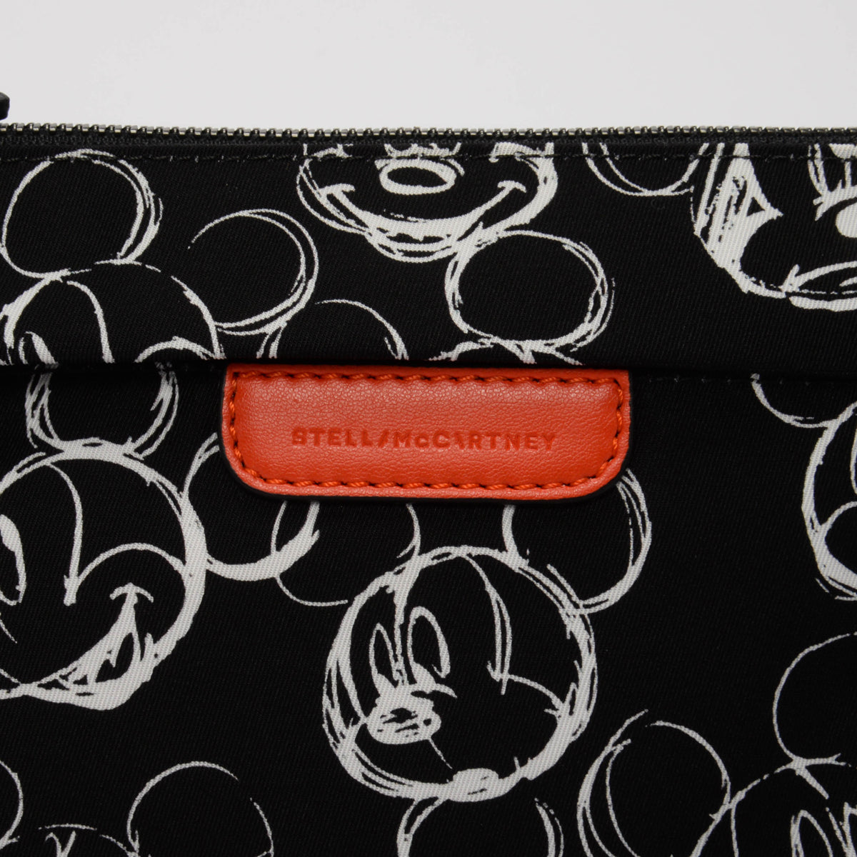 Stella McCartney Black & White Canvas Mickey Mouse Pouch