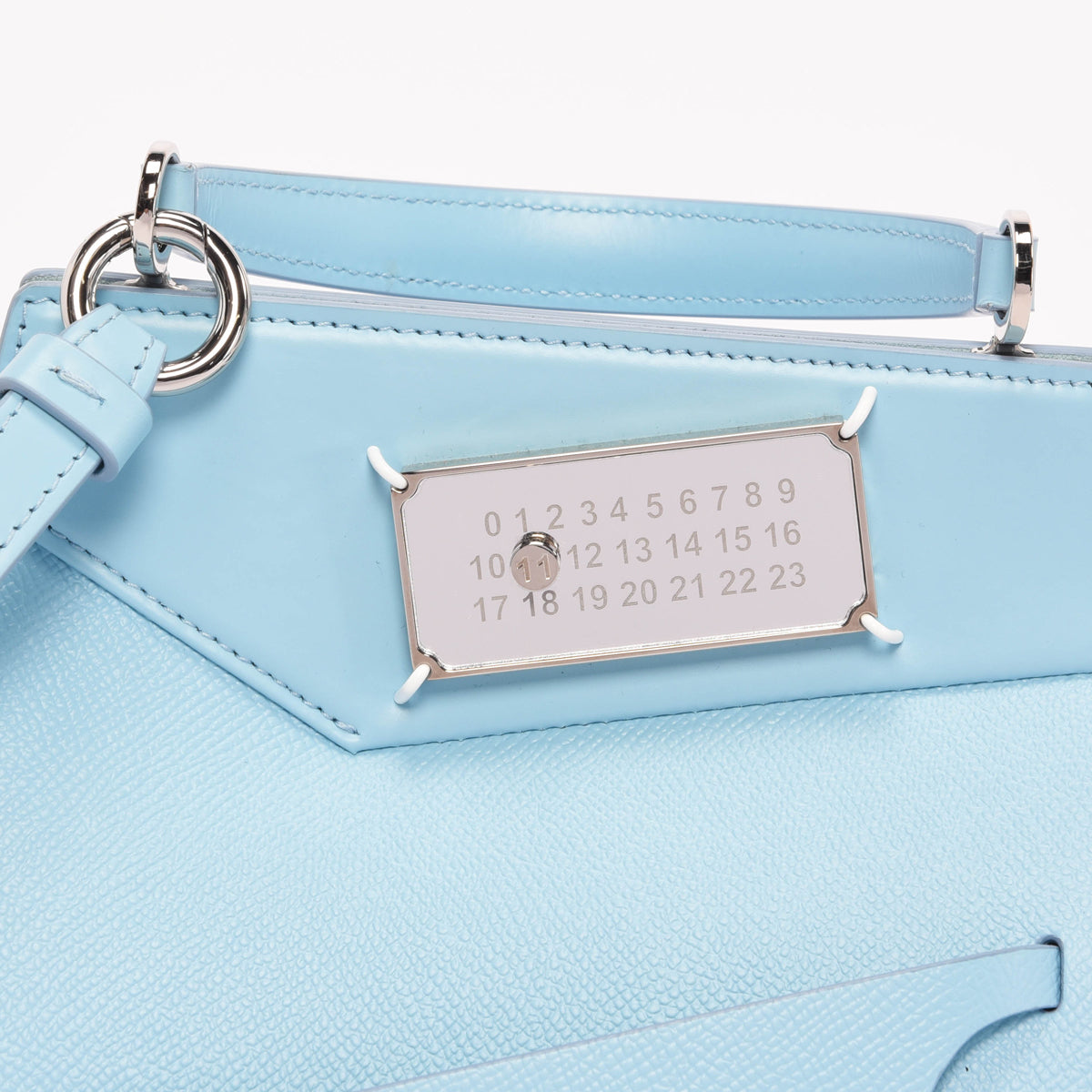Maison Margiela Pale Blue Calfskin Small Snatched Bag