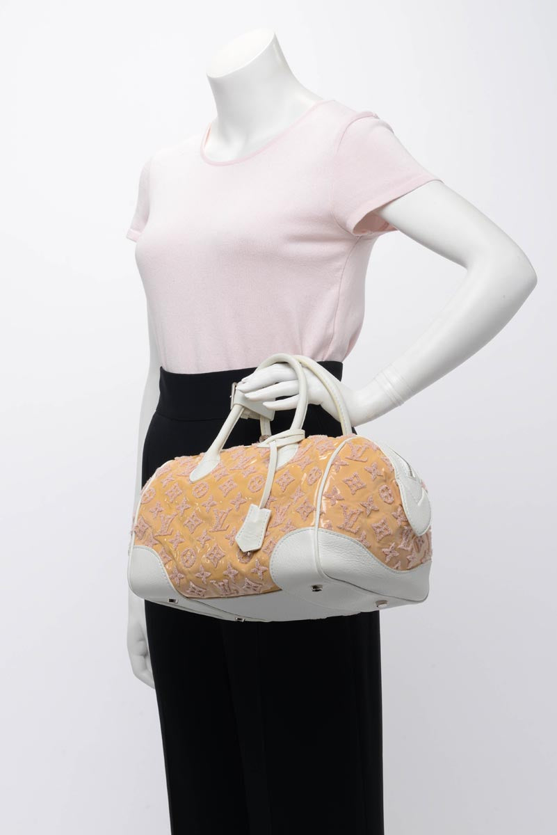 Louis Vuitton Rose Monogram Bouclettes Speedy Round Bag