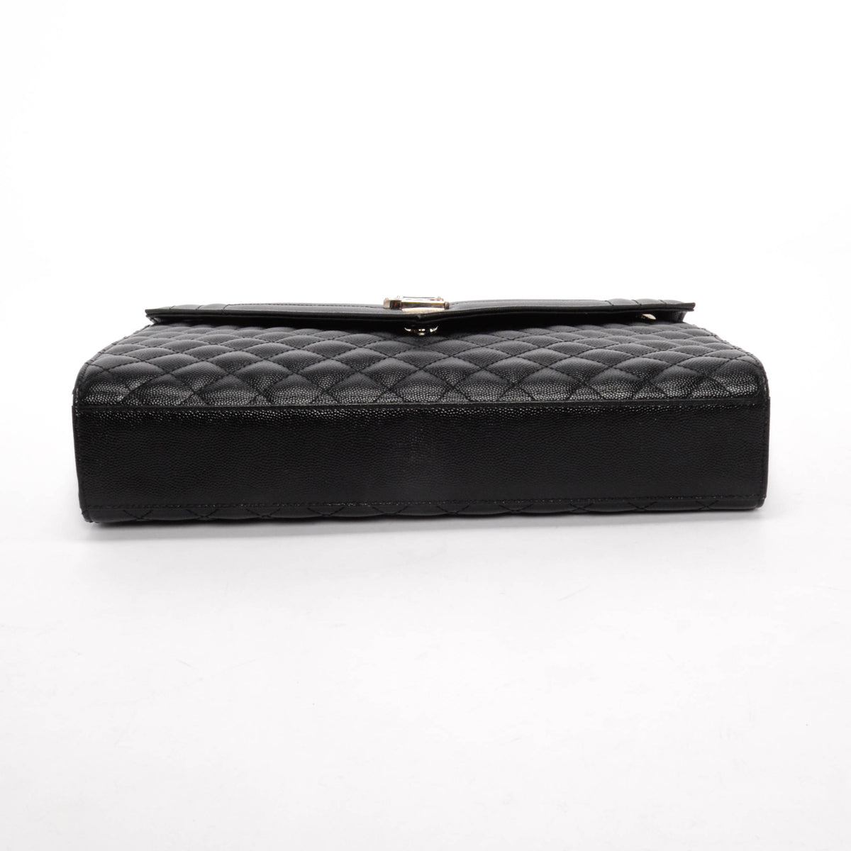 Saint Laurent Black Mix Matelasse Large Monogram Envelope Bag