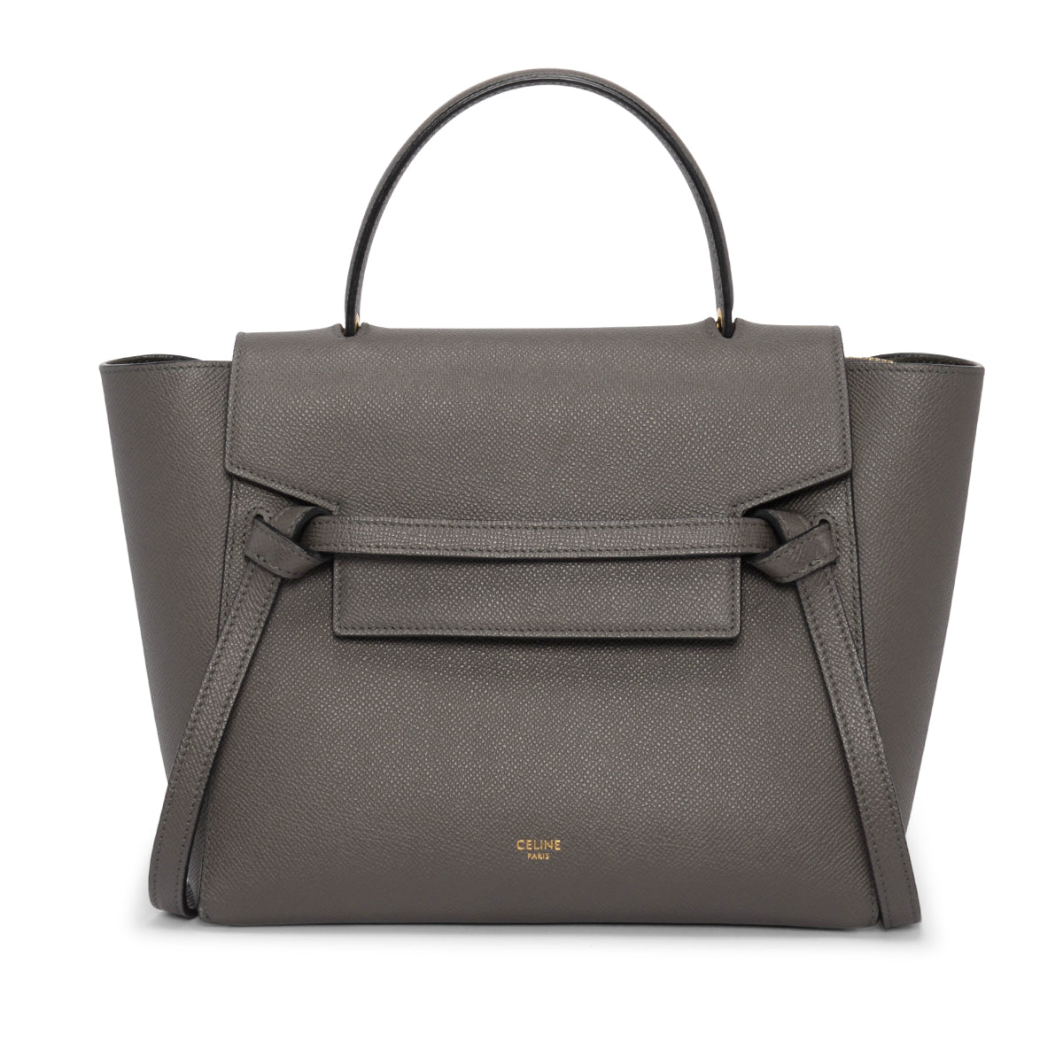 Celine Anthracite Grained Calfskin Micro Belt Bag