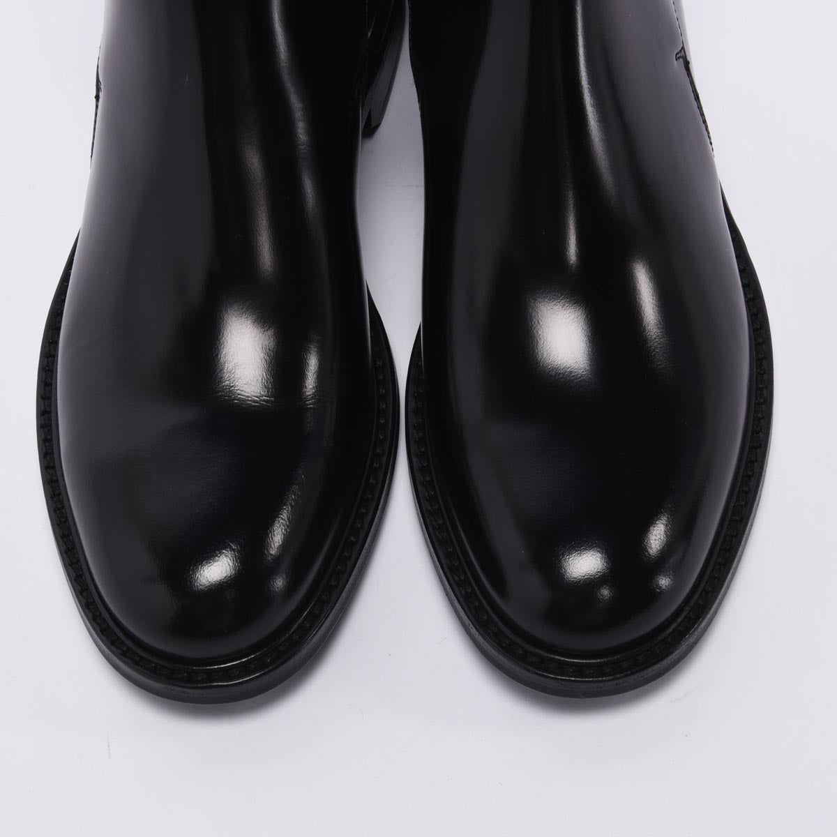 Saint Laurent Black Hi-Shine Army Ankle Boots 39
