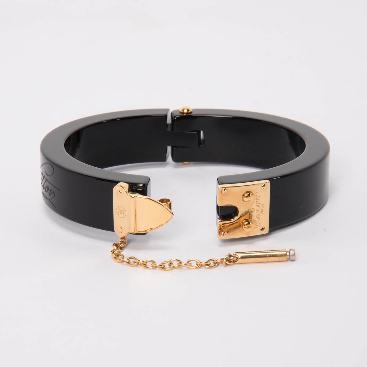 Louis Vuitton Black Resin Lock Me Bracelet