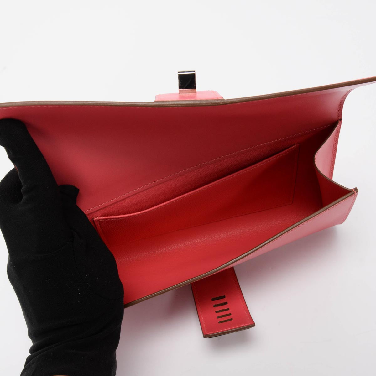 Hermes Rose Lipstick Tadelakt Medor 23 Clutch