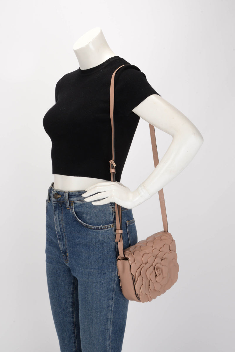 Valentino Rose Cannelle Nappa Atelier 03 Rose Edition Small Flap Bag