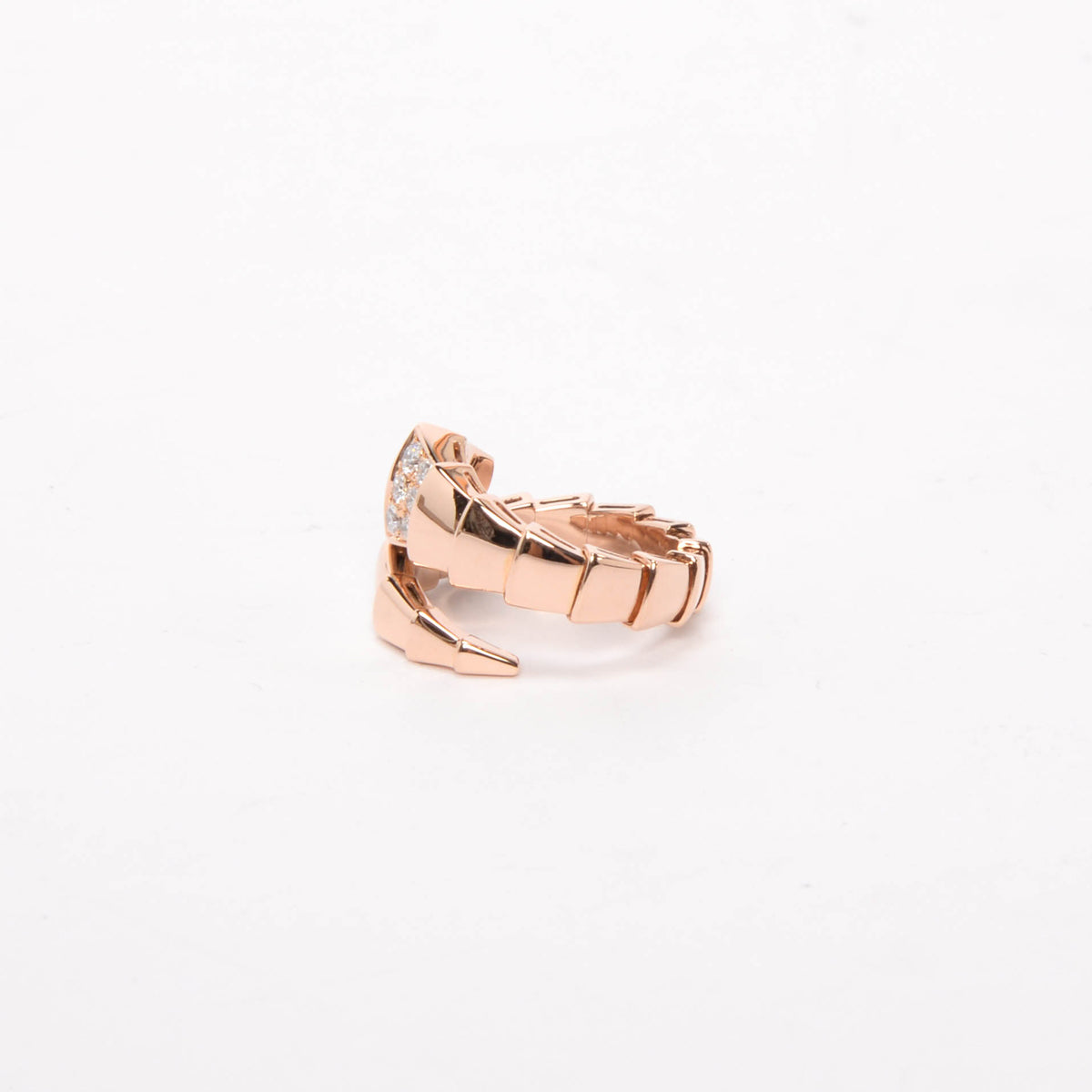 Bulgari 18k Pink Gold Serpenti Viper Ring