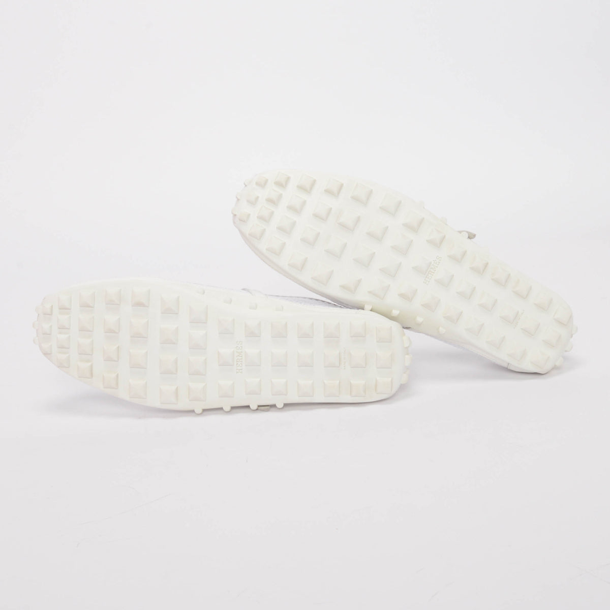 Hermes White Mesh & Calfskin Kichu Ballerina Flats 41