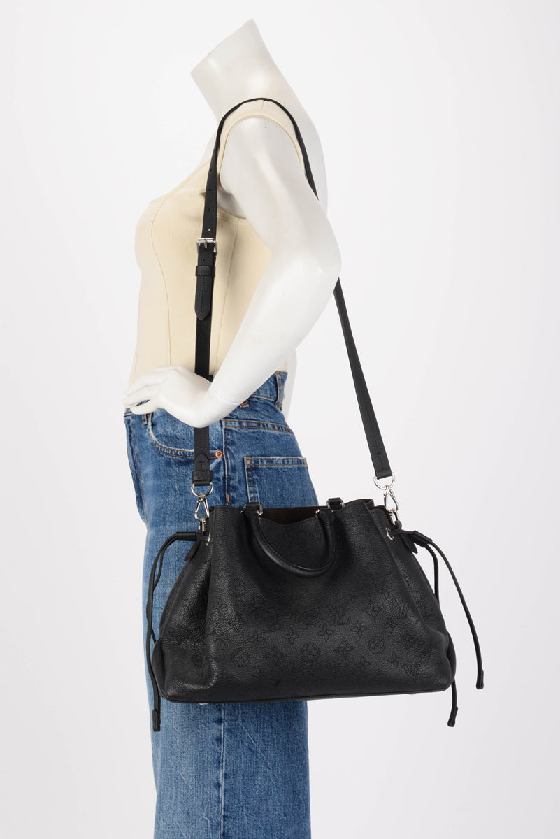 Louis Vuitton Black Mahina Calfskin Bella Tote