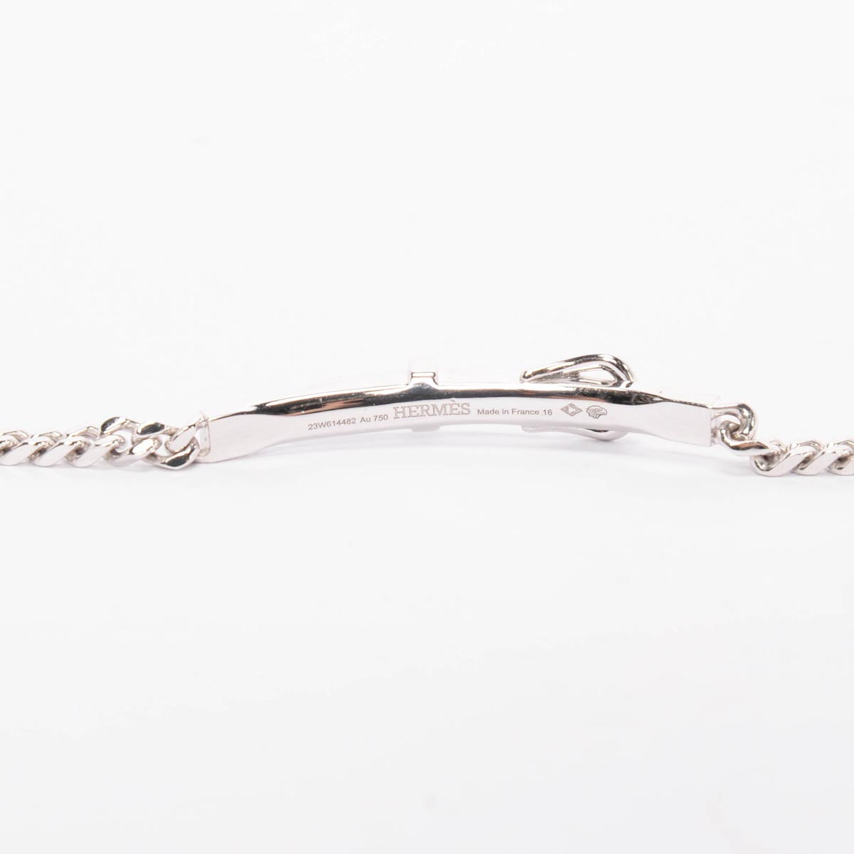 Hermes White Gold & Diamond Etriviere Bracelet