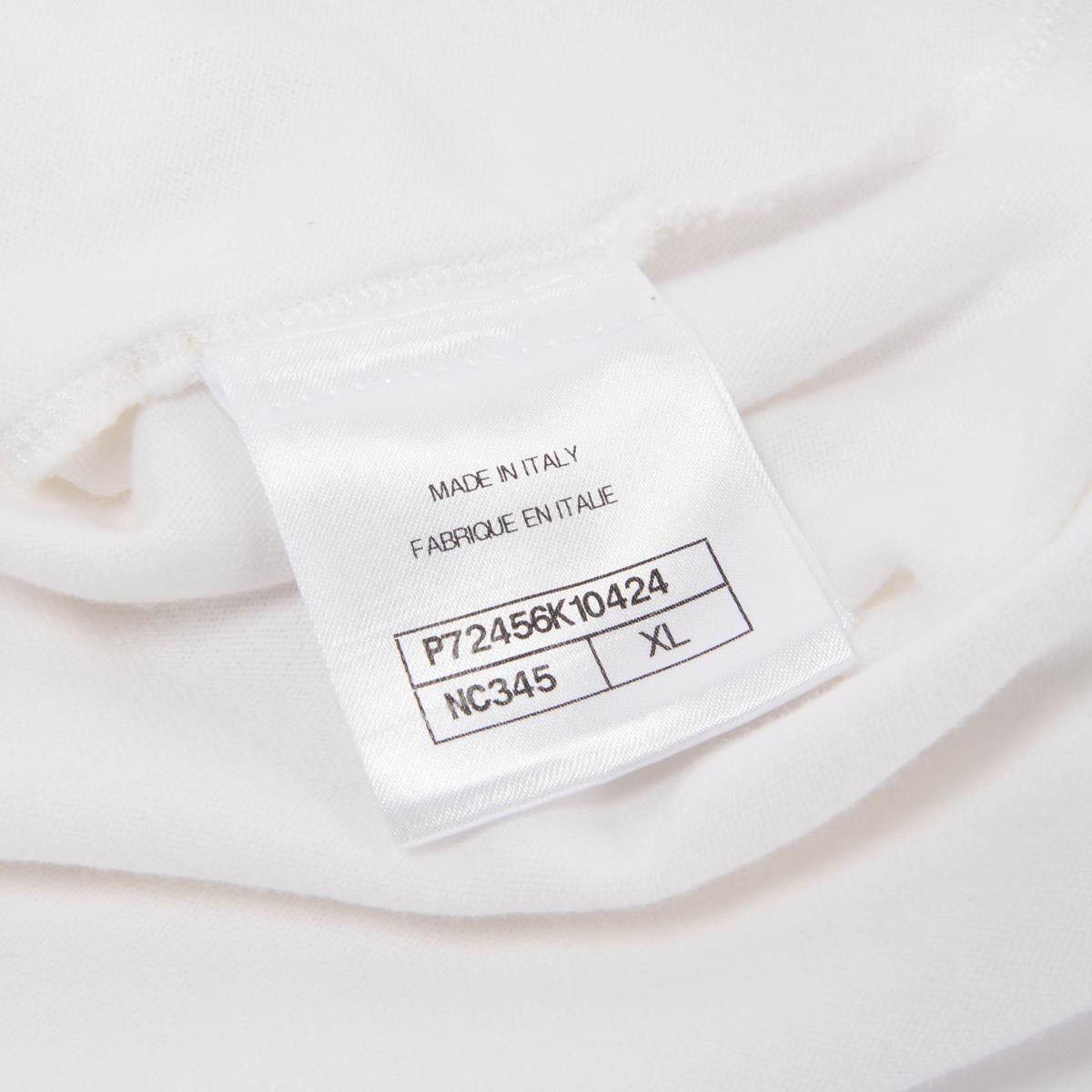 Chanel White Cotton CC Motif Embroidered T-Shirt XL