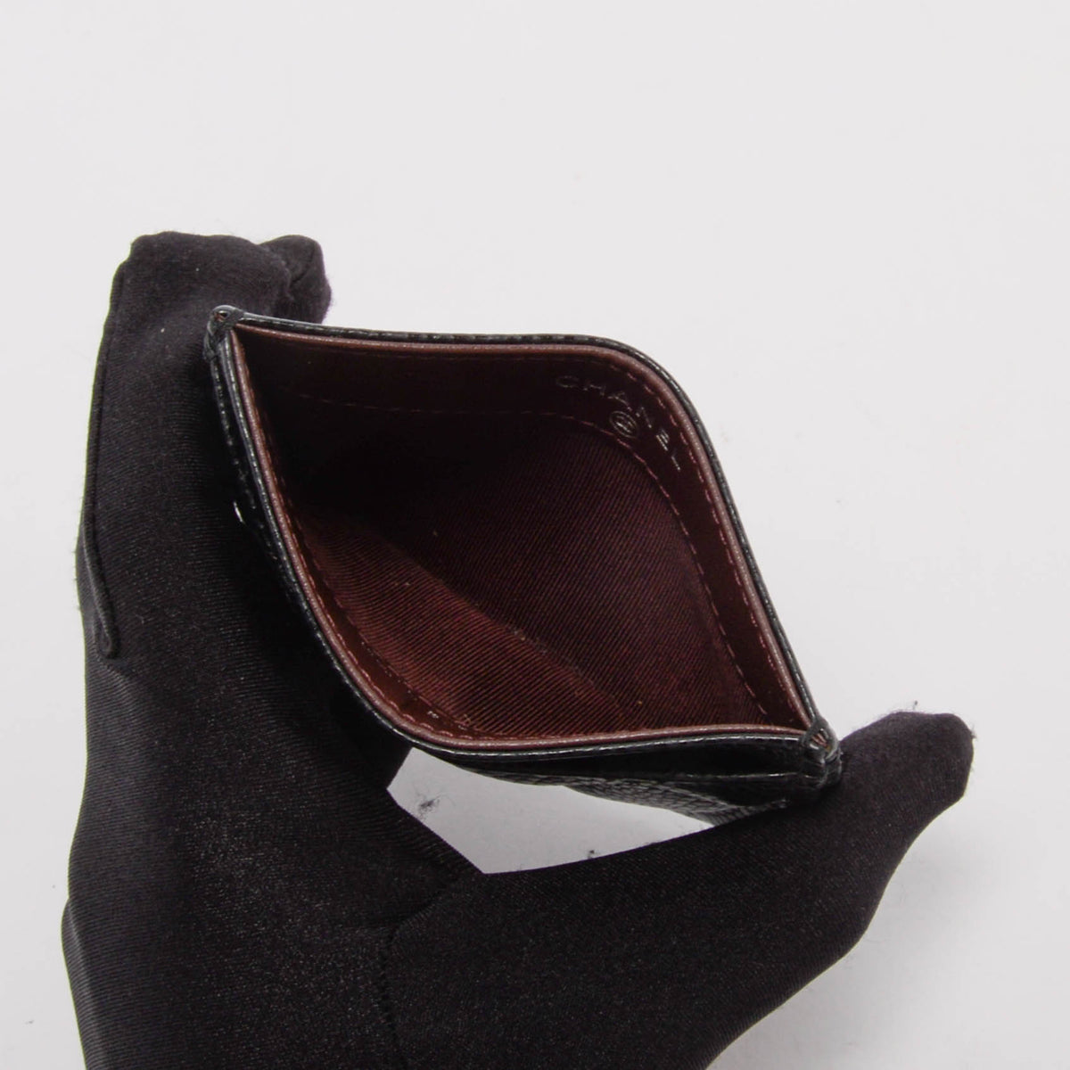 Chanel Black Caviar Classic CC Card Holder