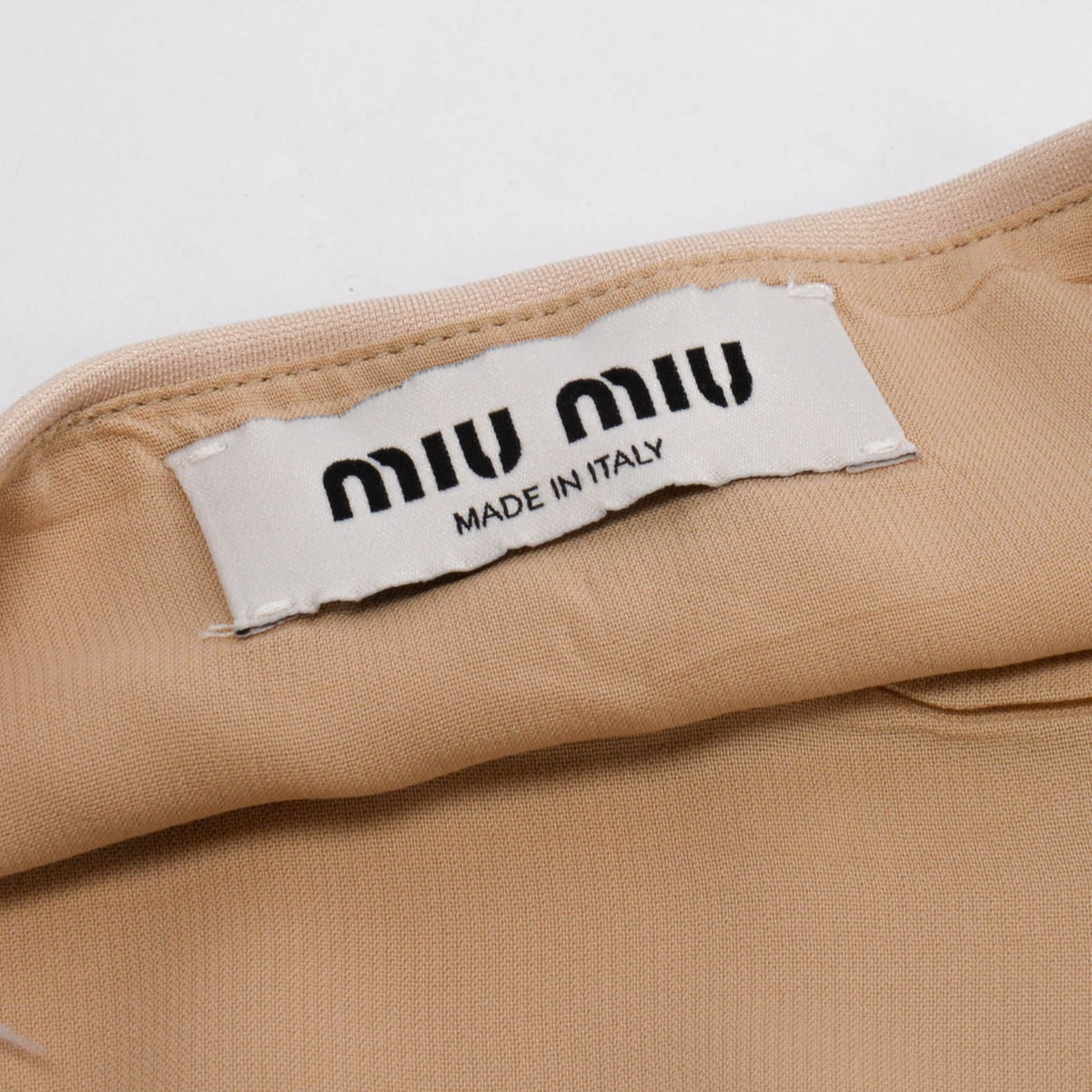 Miu Miu Cammeo Jersey Stretch Logo Patch Crop Top IT 36