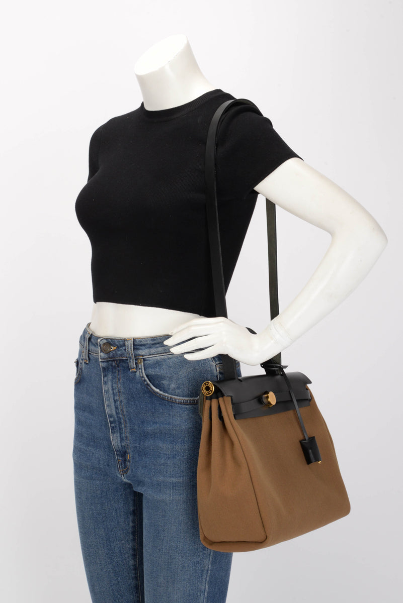Hermes Alezan & Noir Military Canvas & Hunter Herbag Zip 31