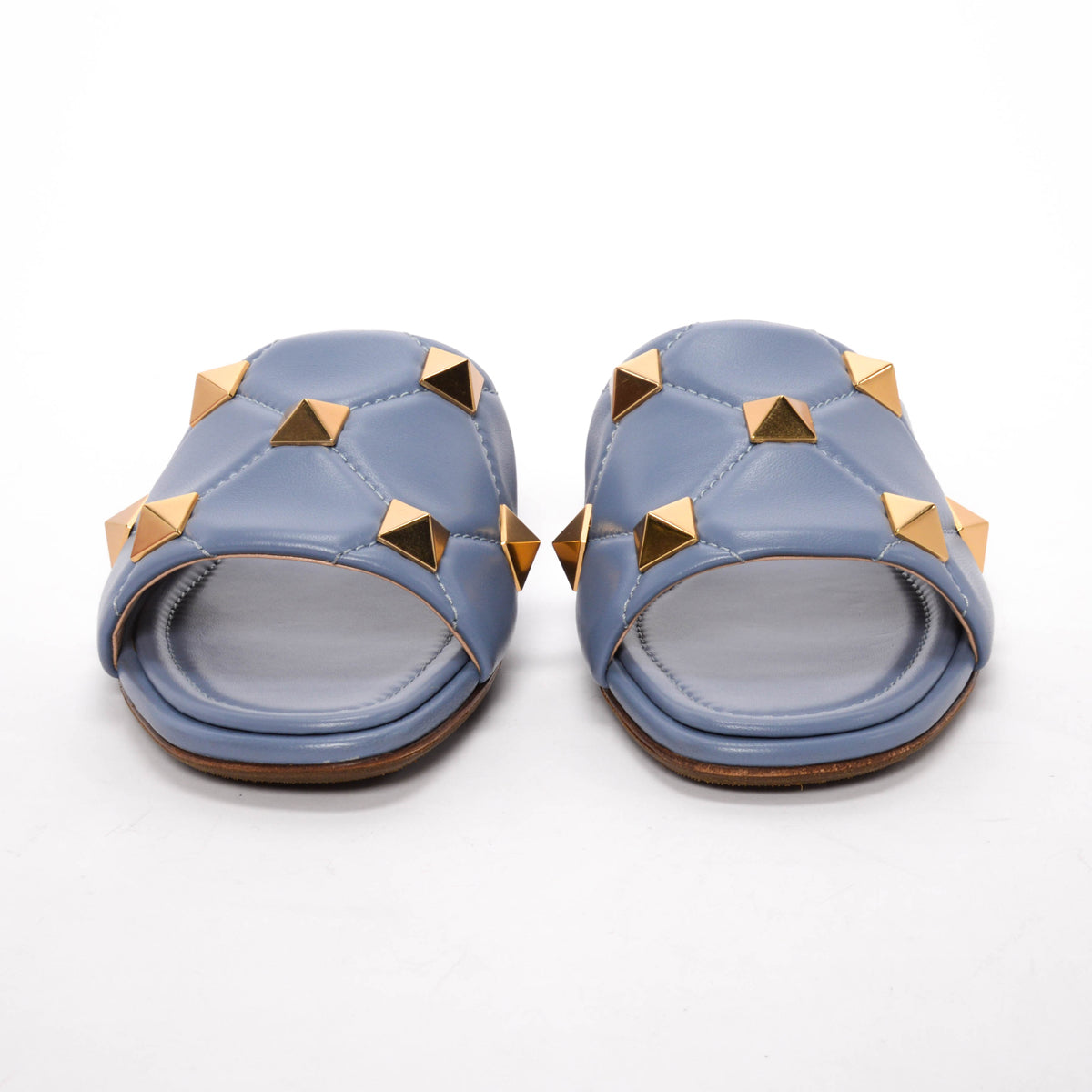 Valentino Niagara Lambskin Roman Stud Flat Slides 39