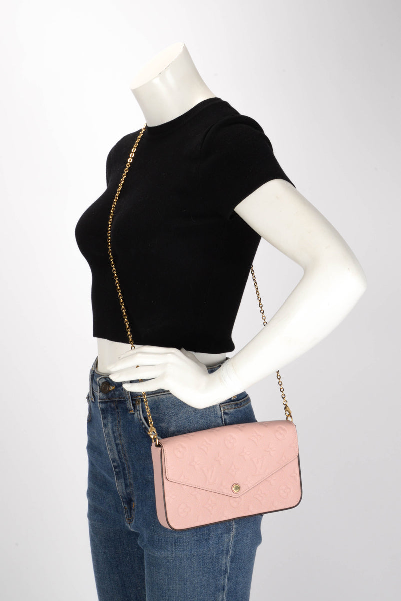 Louis Vuitton Rose Poudre Monogram Empreinte Pochette Felicie