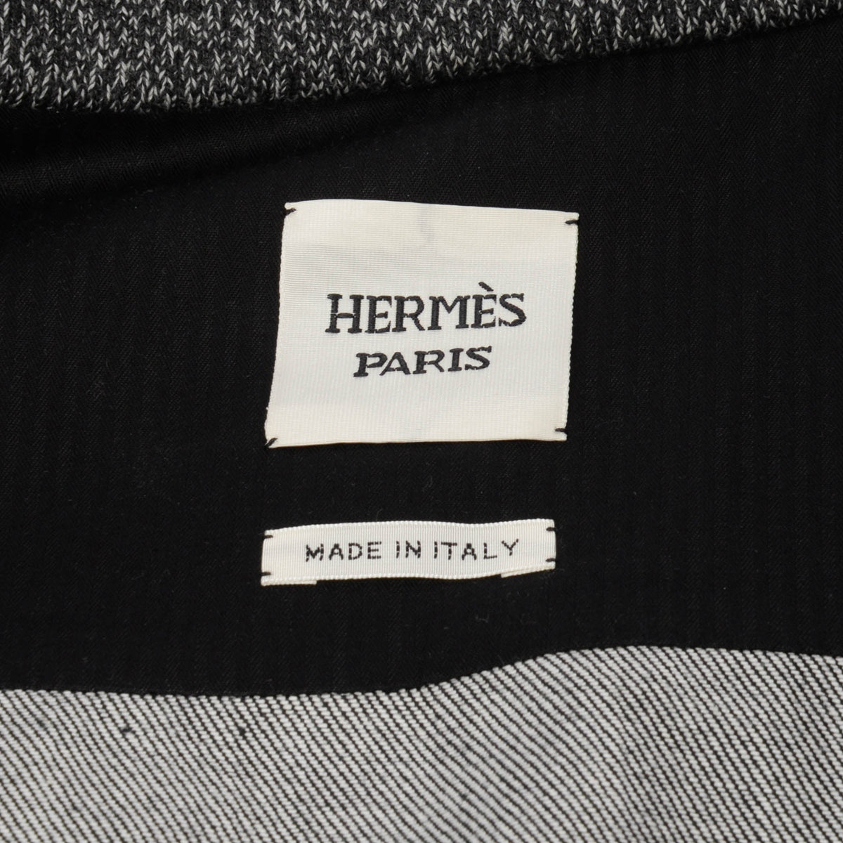 Hermes Gris Carbone Denim Sleeveless Jacket FR 38