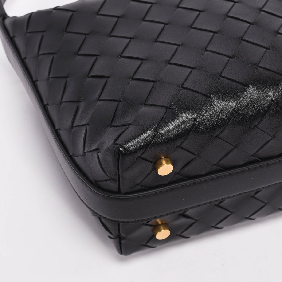 Bottega Veneta Black Nappa Intrecciato Mini Wallace Bag