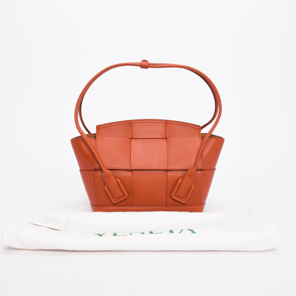 Bottega Veneta Rust Intrecciato Arco Small Tote