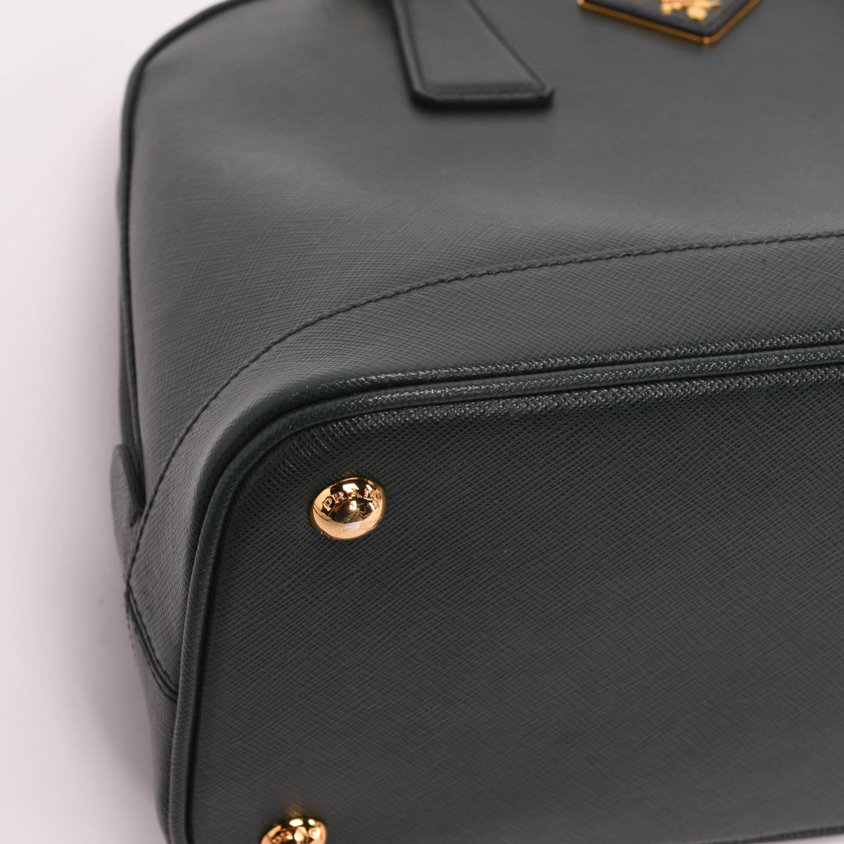 Prada Emerald Saffiano Lux Medium Promenade Bag