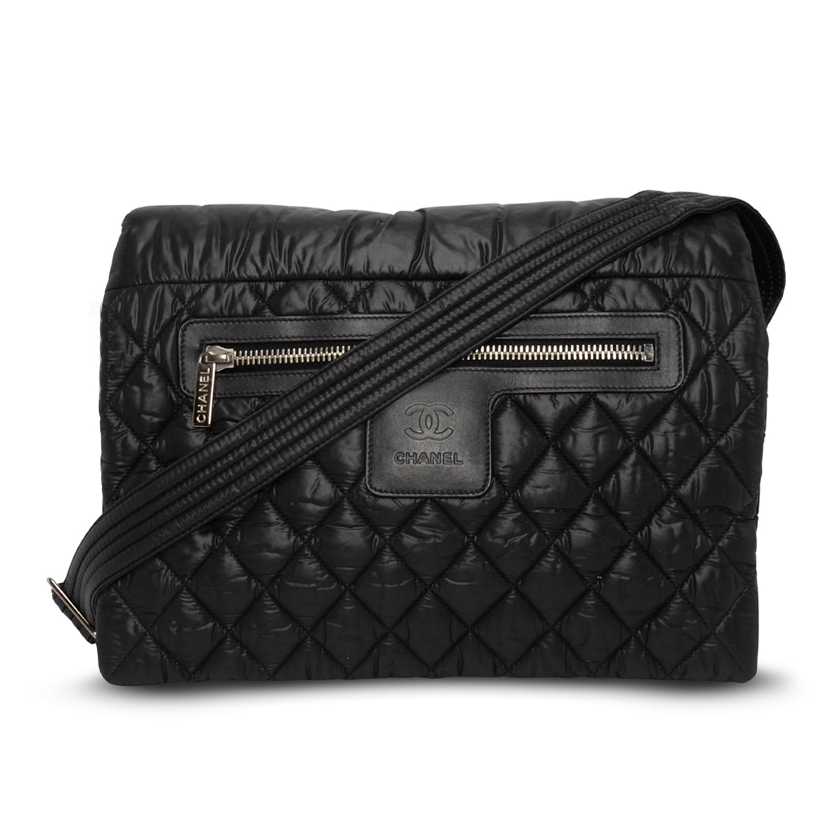 Chanel Black Quilted Nylon Coco Cocoon Messenger Bag