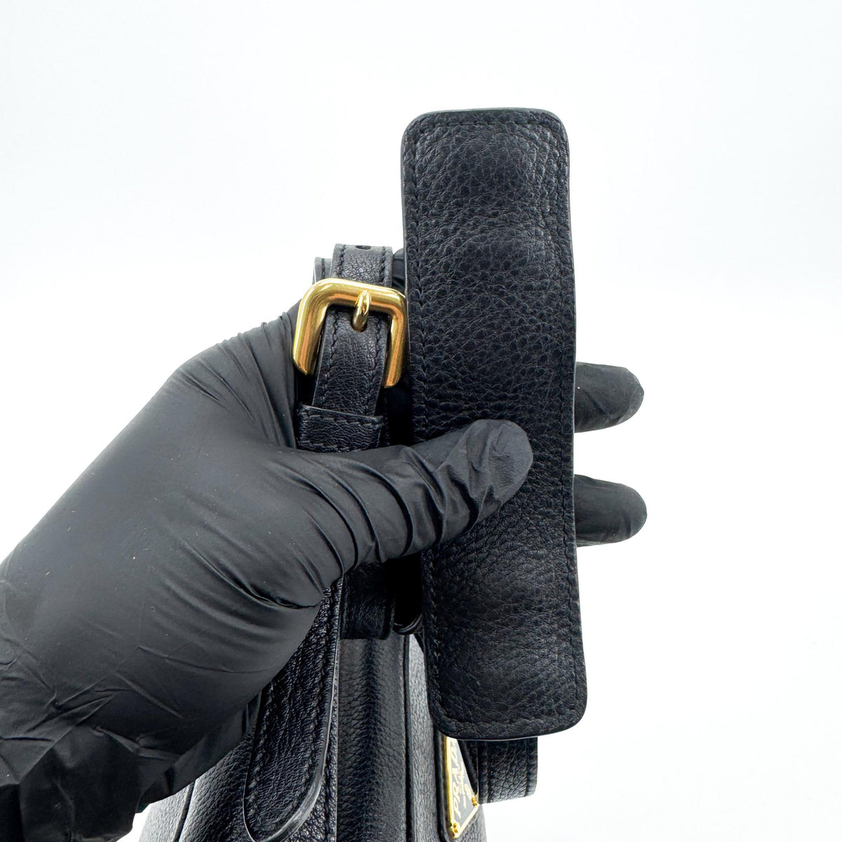 Prada Black Vitello Phenix Camera Bag