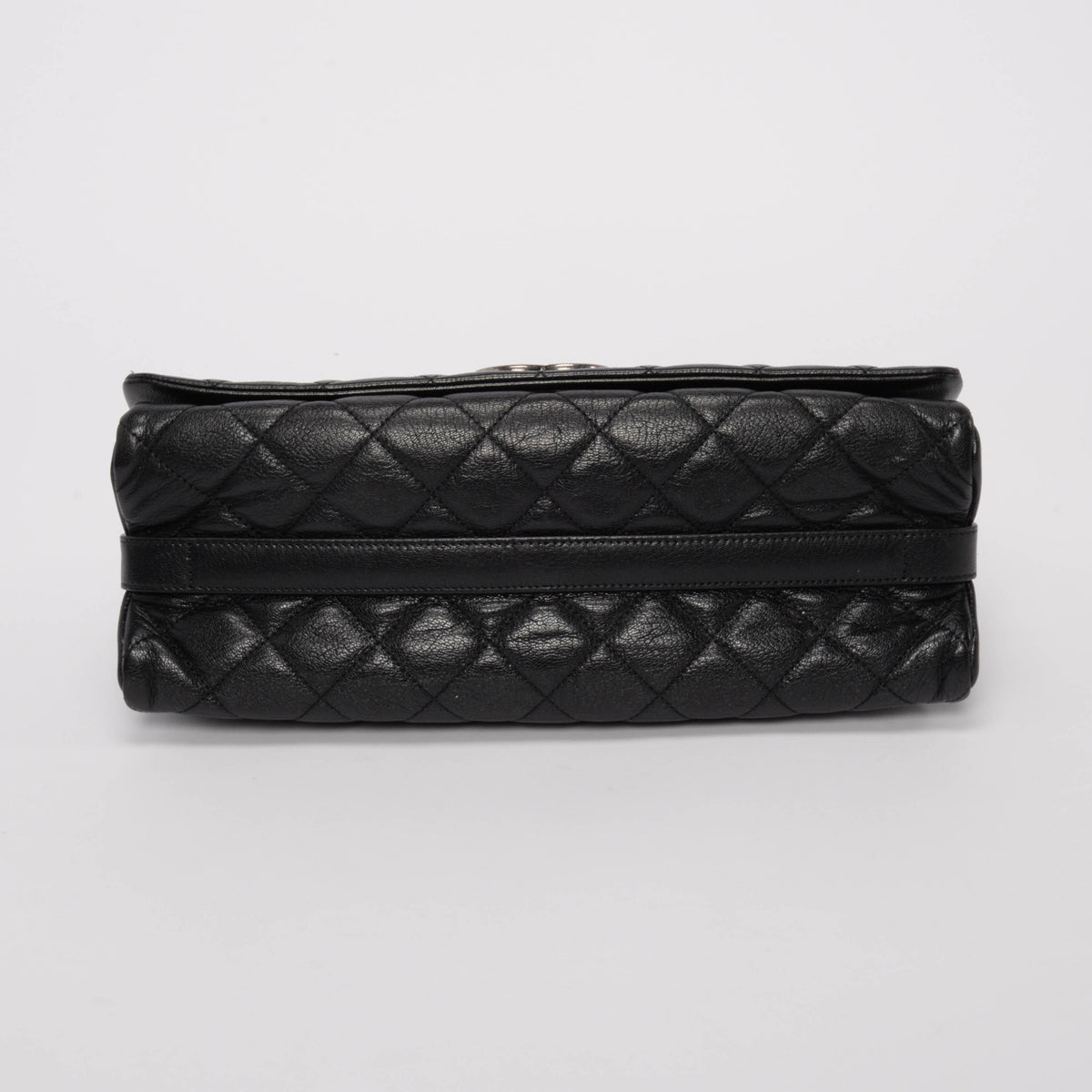 Chanel Black Quilted Goatskin Large City Rock Flap Bag