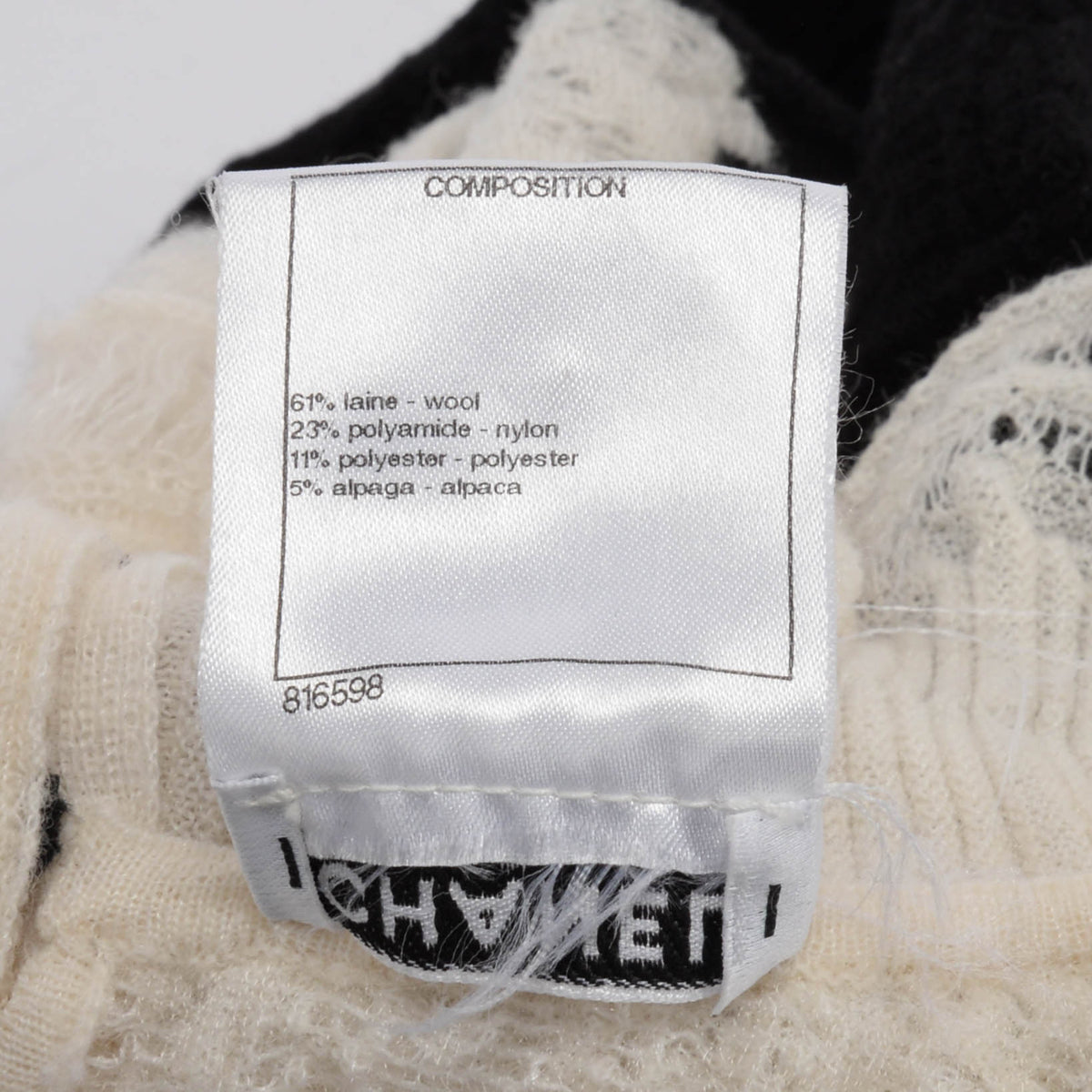 Chanel Black & White Wool Blend Paris to Salzberg Sweater FR 40
