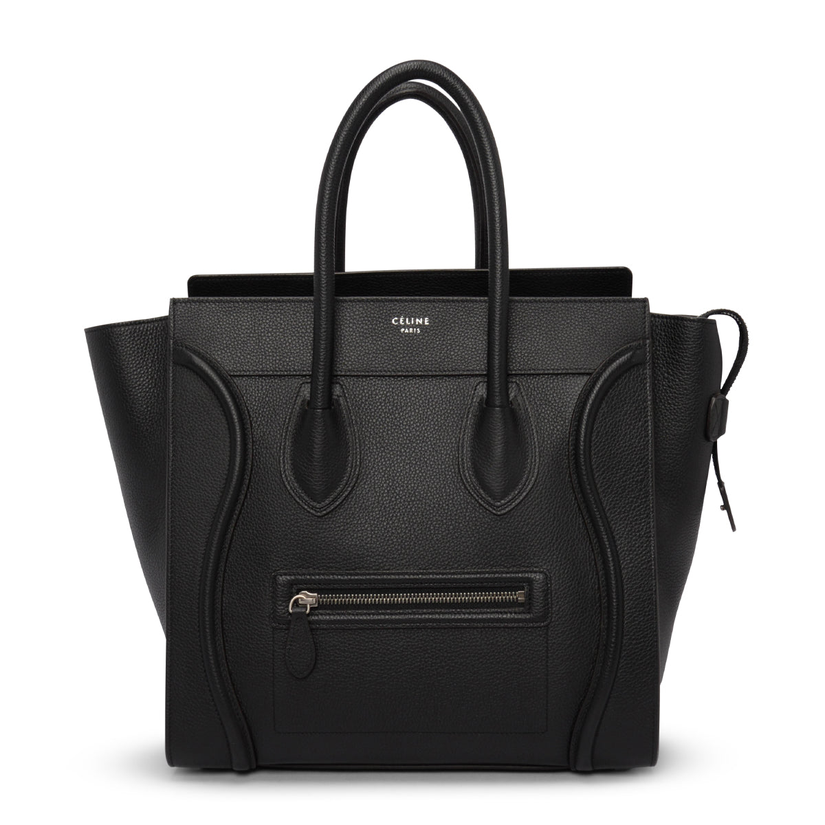 Celine Black Grained Calfskin Mini Luggage Tote