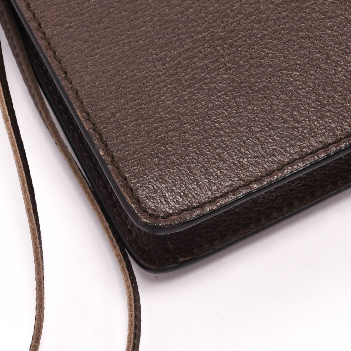 Gucci Brown Grained Calfskin Animalier Chain Bag