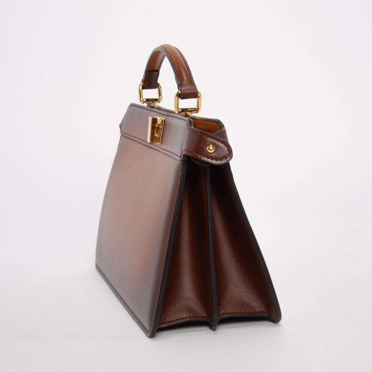Fendi Brown Ombre Shiny Nappa Peekaboo ISeeU East-West Bag