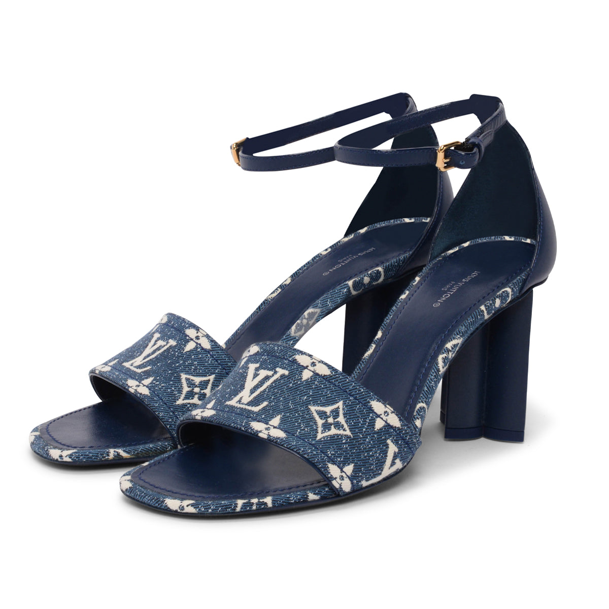 Louis Vuitton Blue Monogram Denim Silhouette Sandals 41
