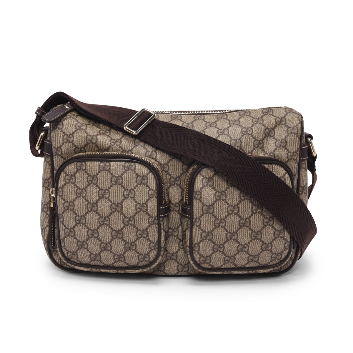 Gucci GG Plus Monogram Front Pocket Messenger Bag
