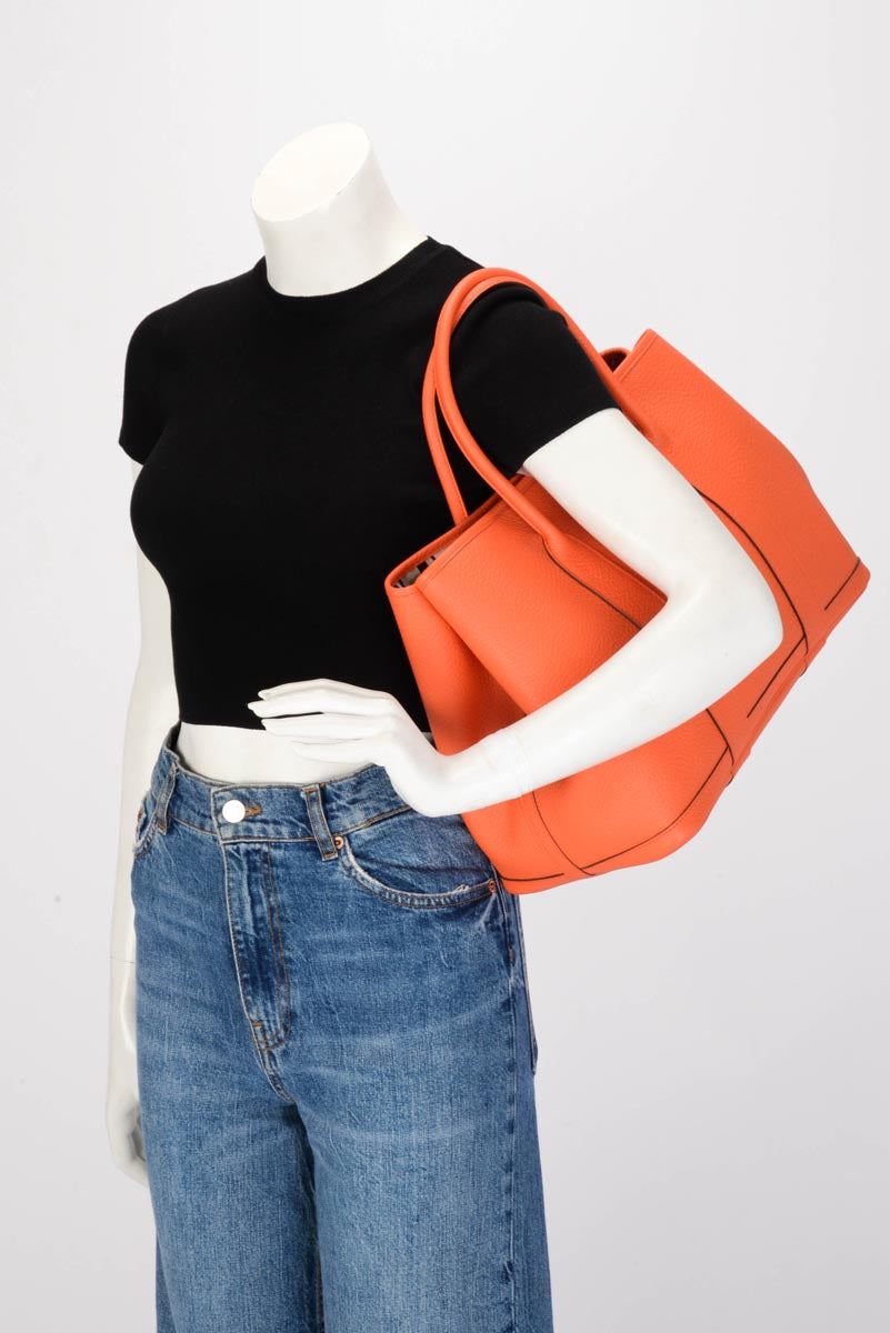 Hermes Orange Poppy Negonda Canvas Lined Garden Party 36