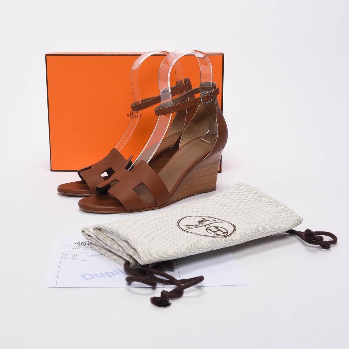 Hermes Gold Calfskin Legend Sandals 41