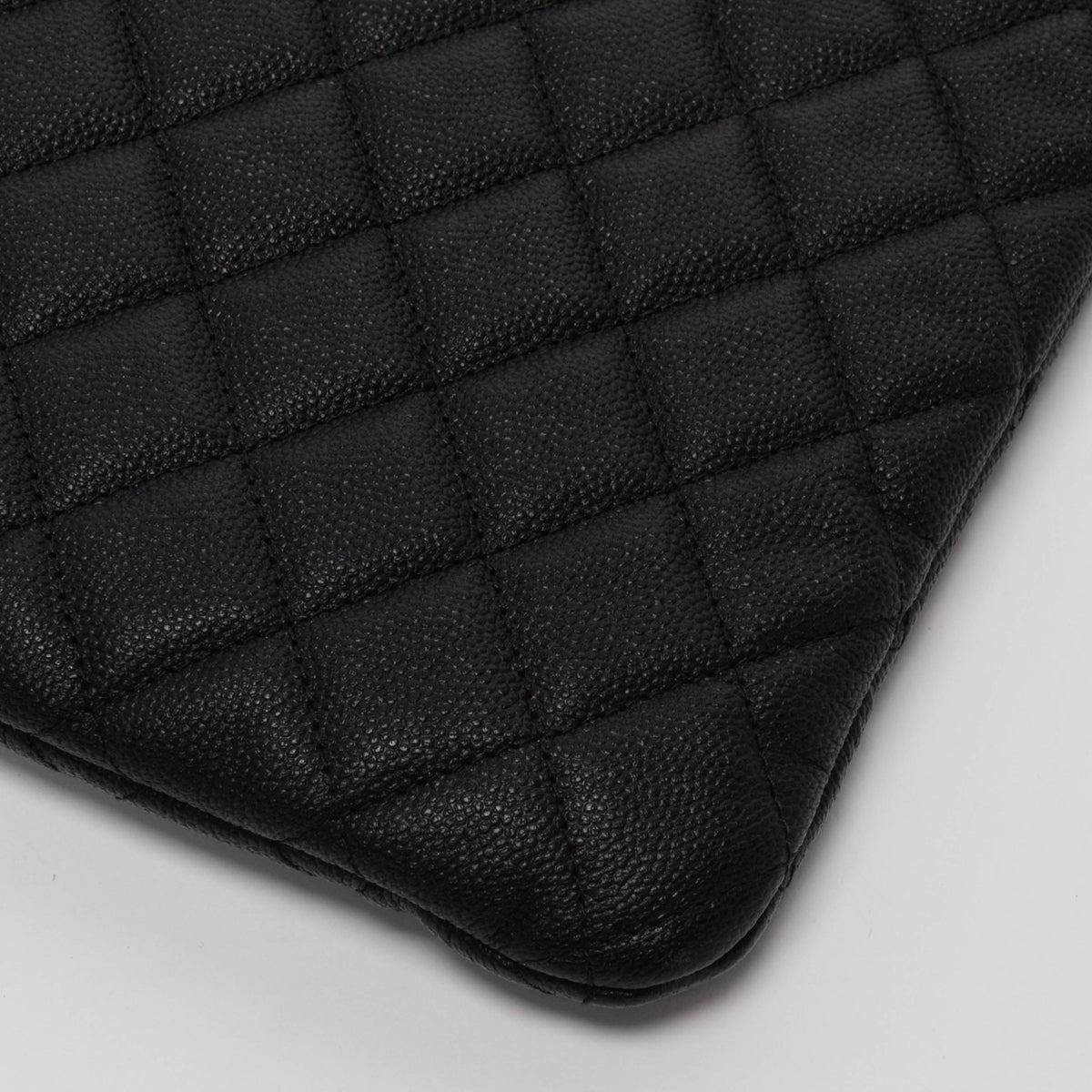 Chanel Black Caviar Large Boy O-Case Pouch
