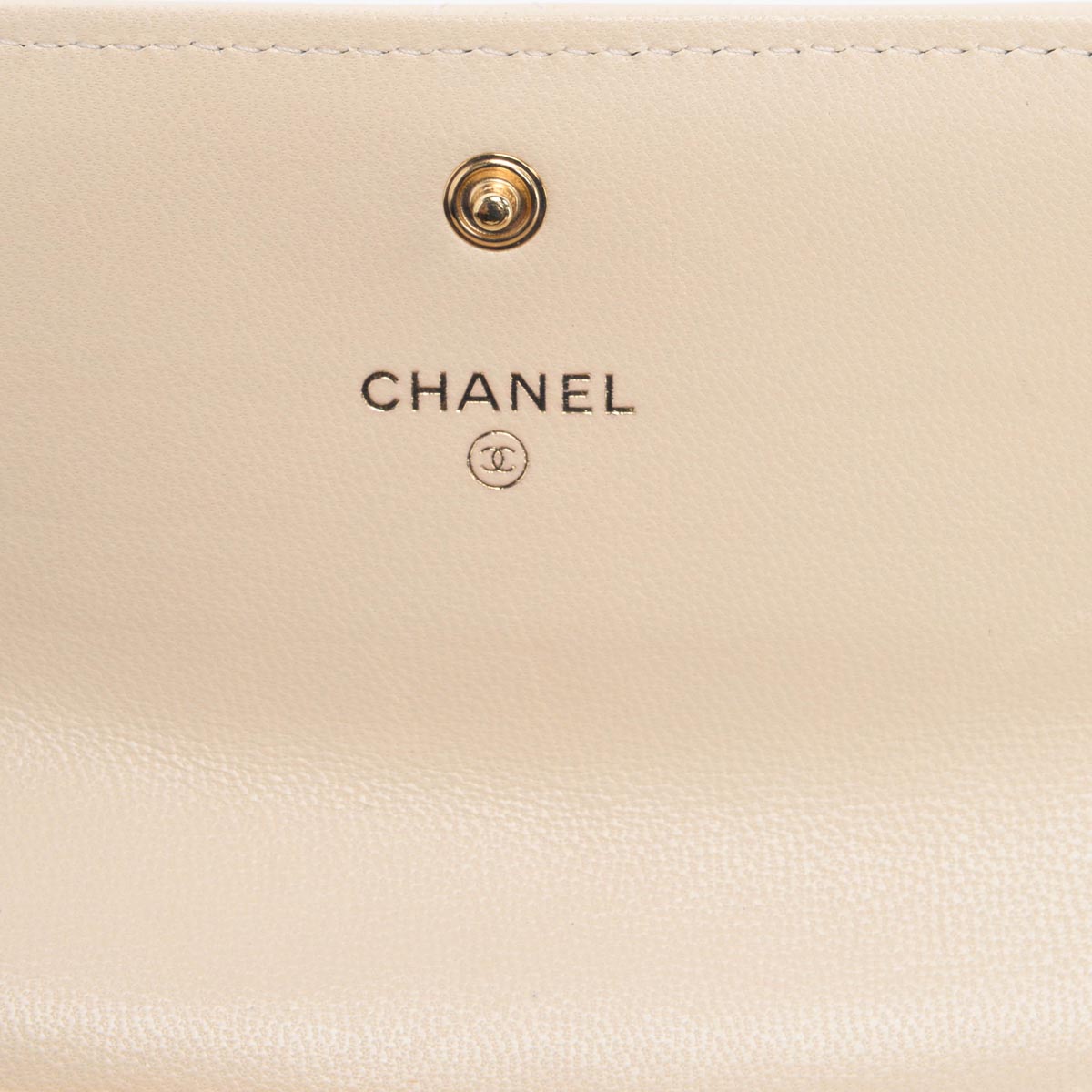 Chanel Beige Quilted Goatskin 19 Flap Wallet